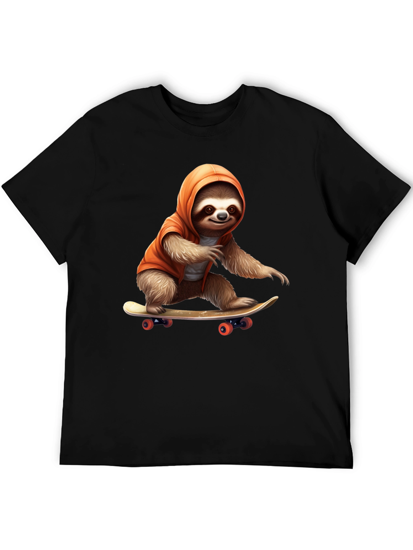 Sloth Skateboarder Graphic Tee