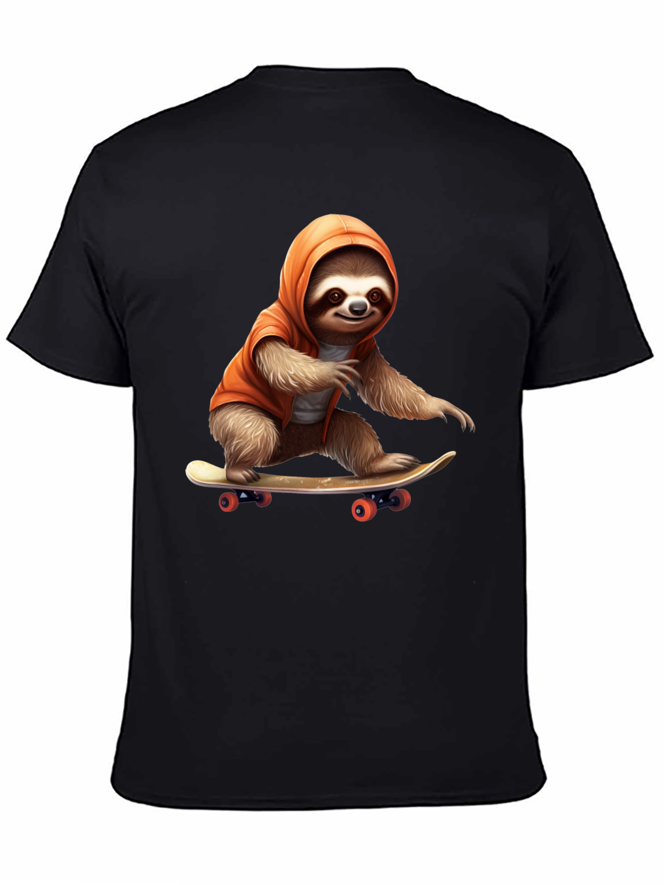 Sloth Skateboarder Graphic Tee