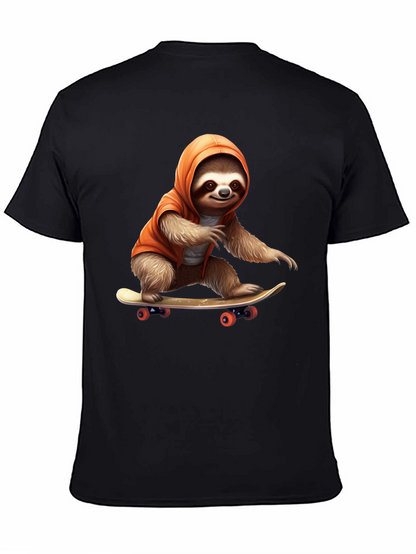 Sloth Skateboarder Graphic Tee