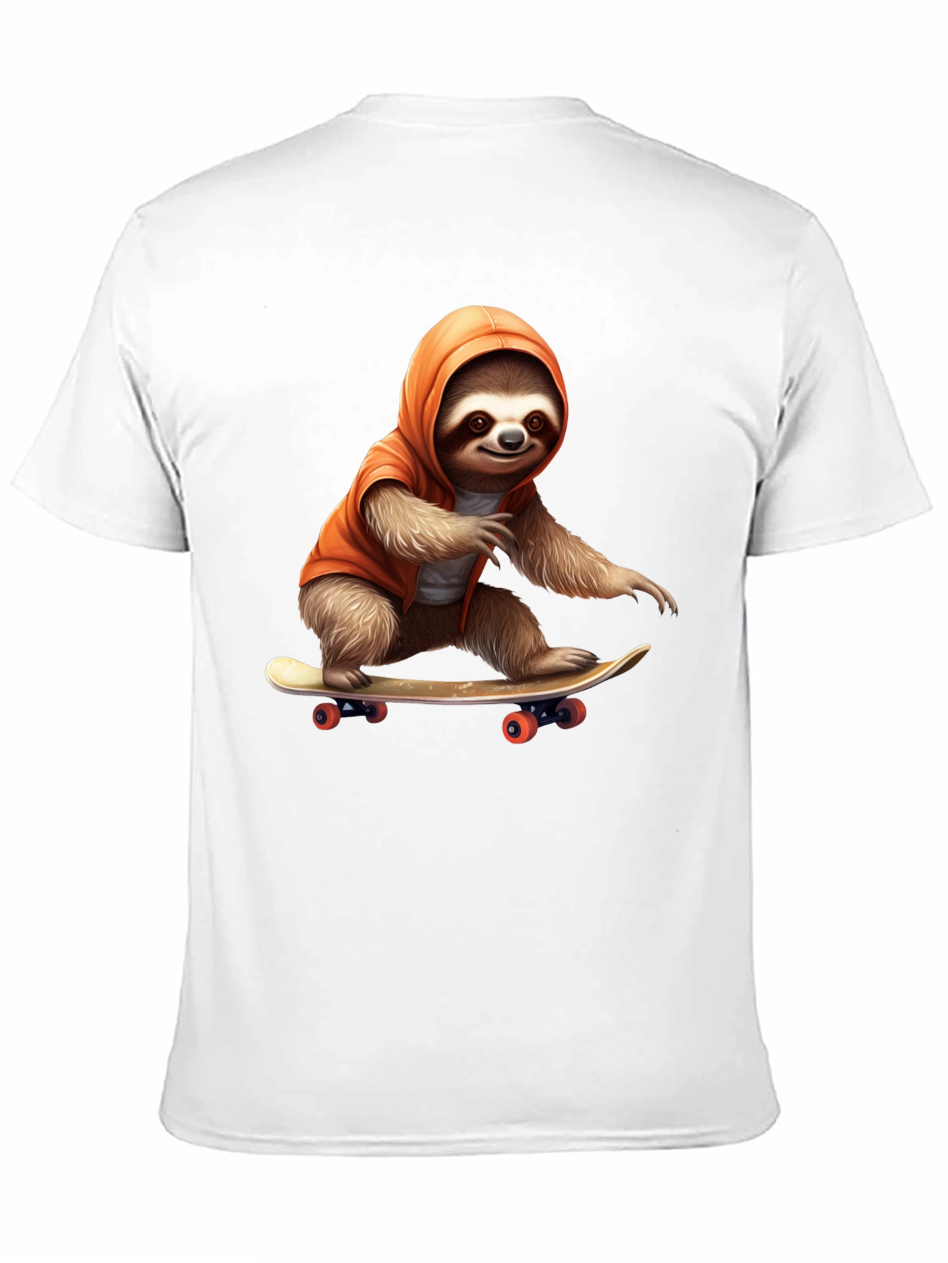 Sloth Skateboarder Graphic Tee
