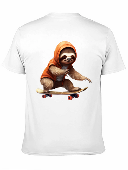 Sloth Skateboarder Graphic Tee