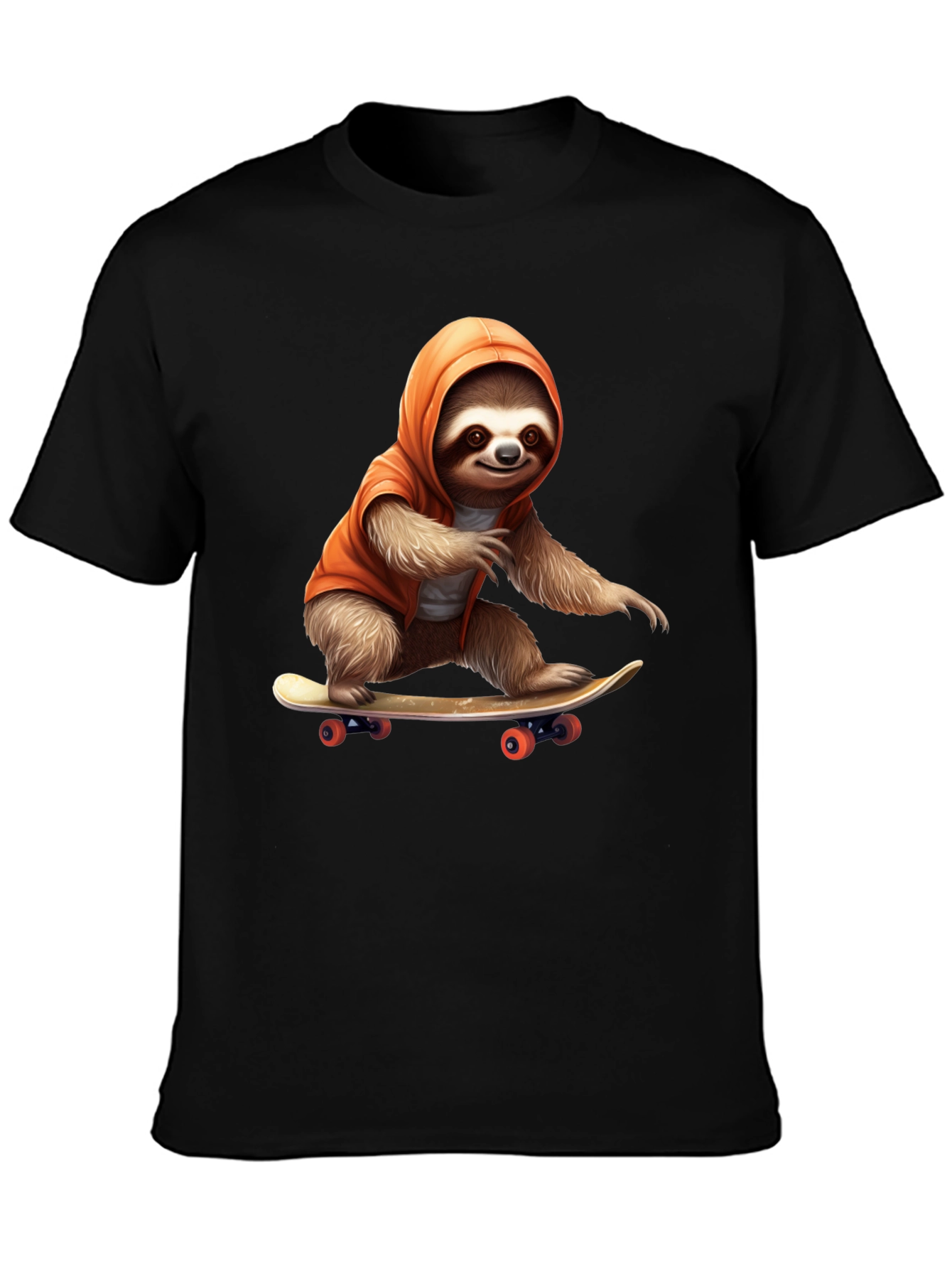 Sloth Skateboarder Graphic Tee