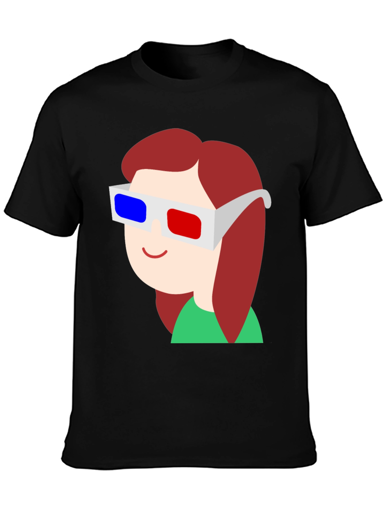 Cartoon 3D Glasses Graphic Tee