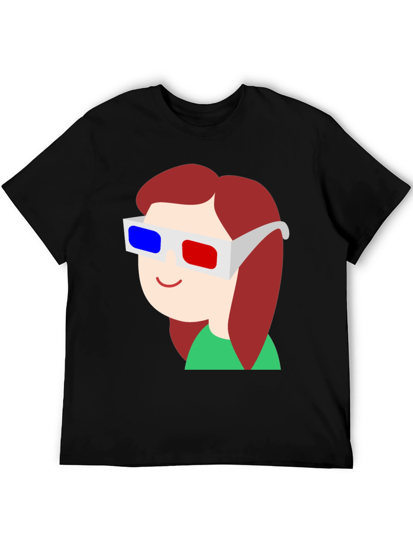 Cartoon 3D Glasses Graphic Tee