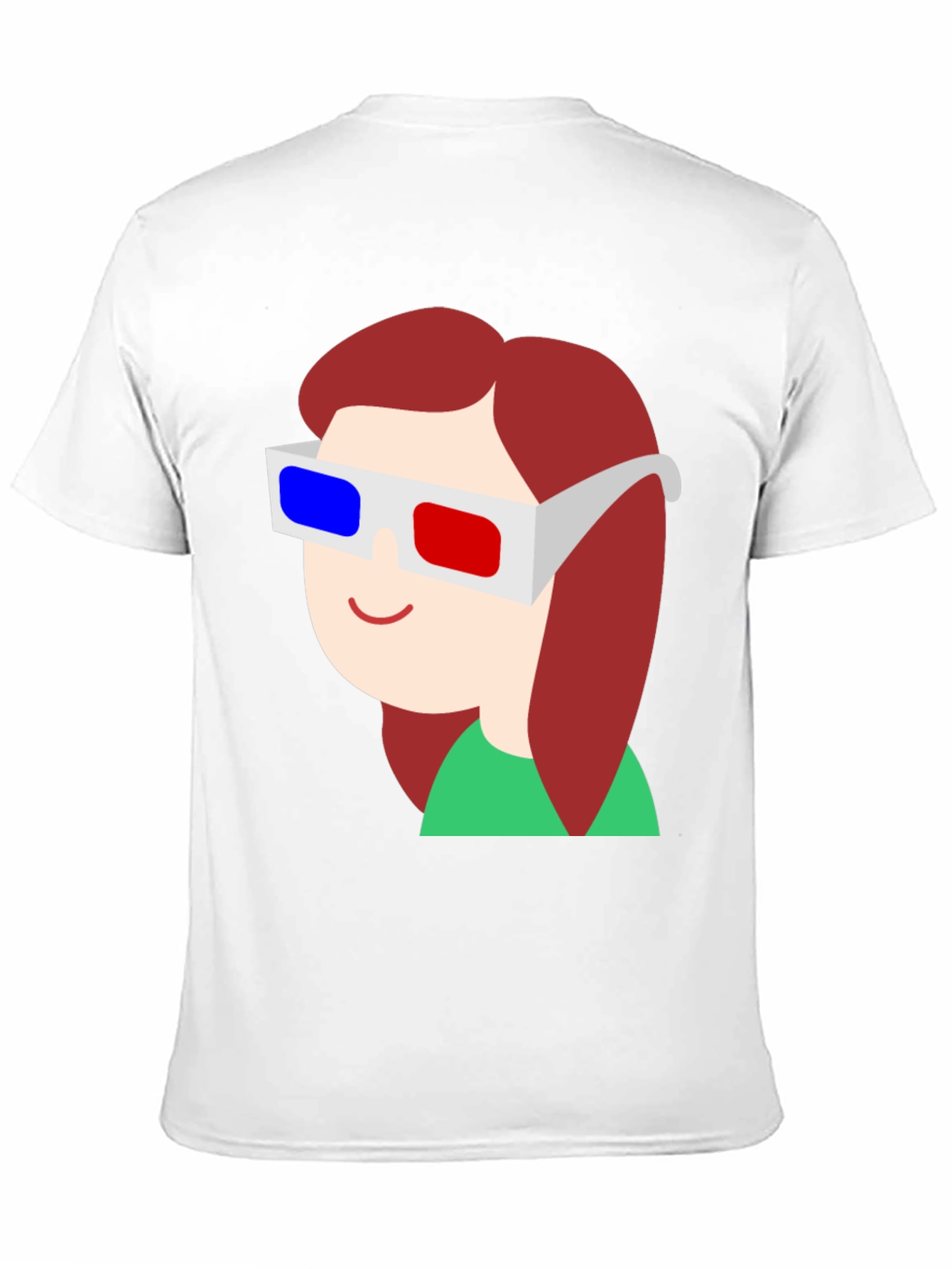 Cartoon 3D Glasses Graphic Tee