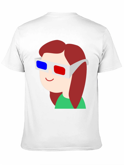 Cartoon 3D Glasses Graphic Tee