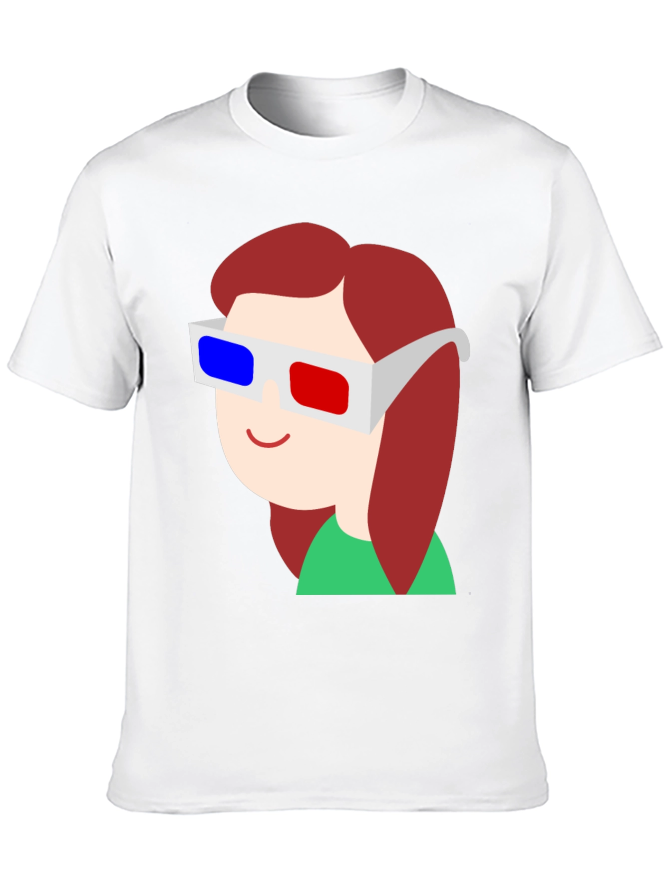 Cartoon 3D Glasses Graphic Tee