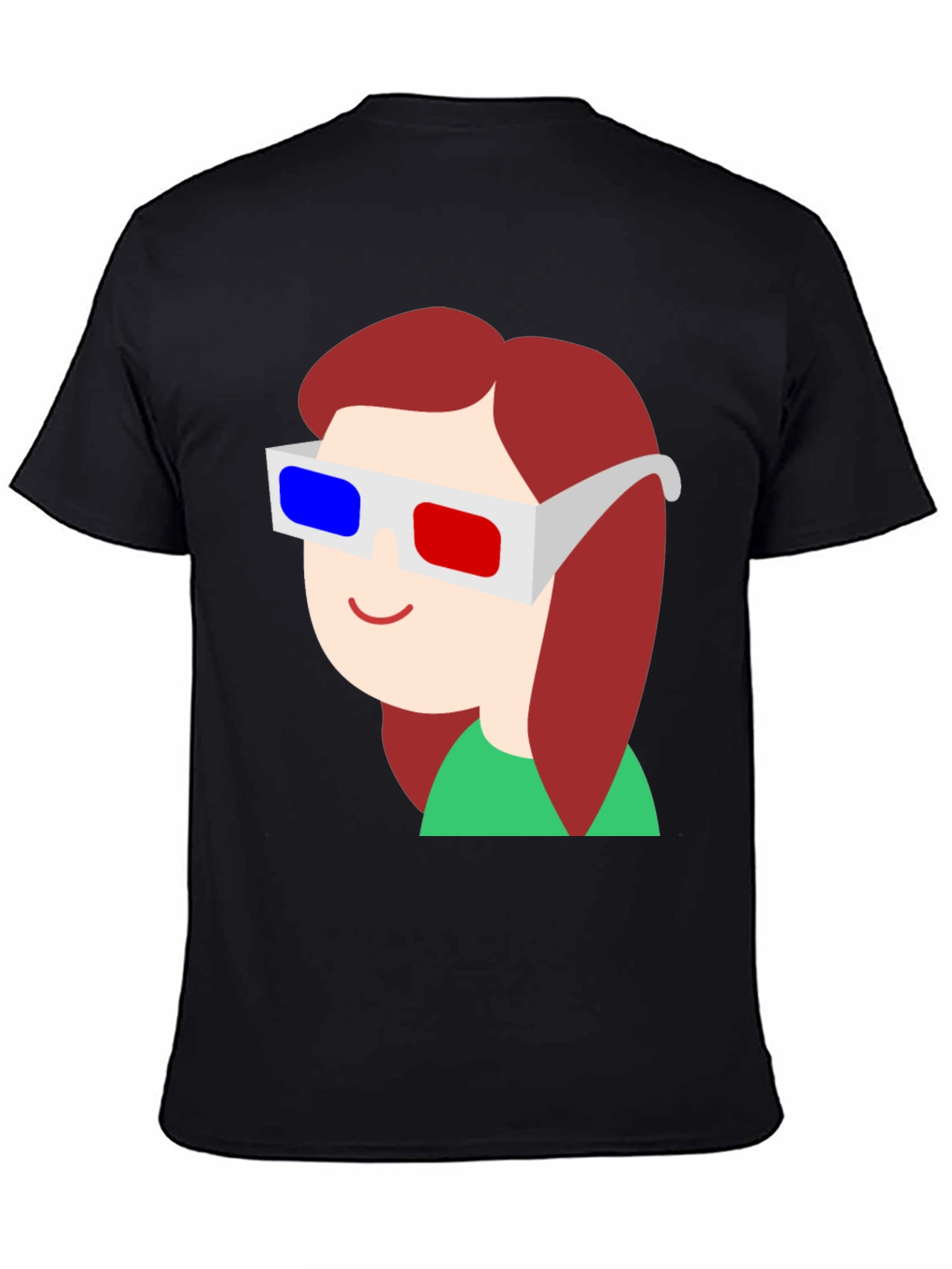 Cartoon 3D Glasses Graphic Tee