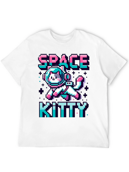 Space Kitty T-Shirt - Pixel Art Cat Astronaut