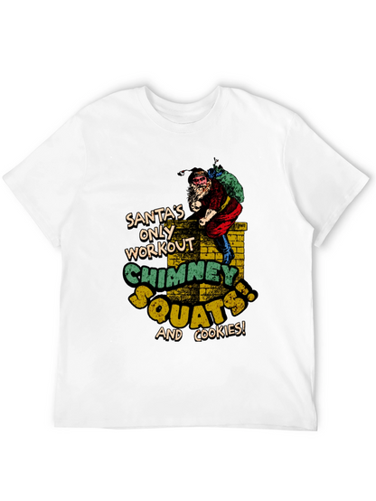 Santas Chimney Squats Workout Black T-Shirt