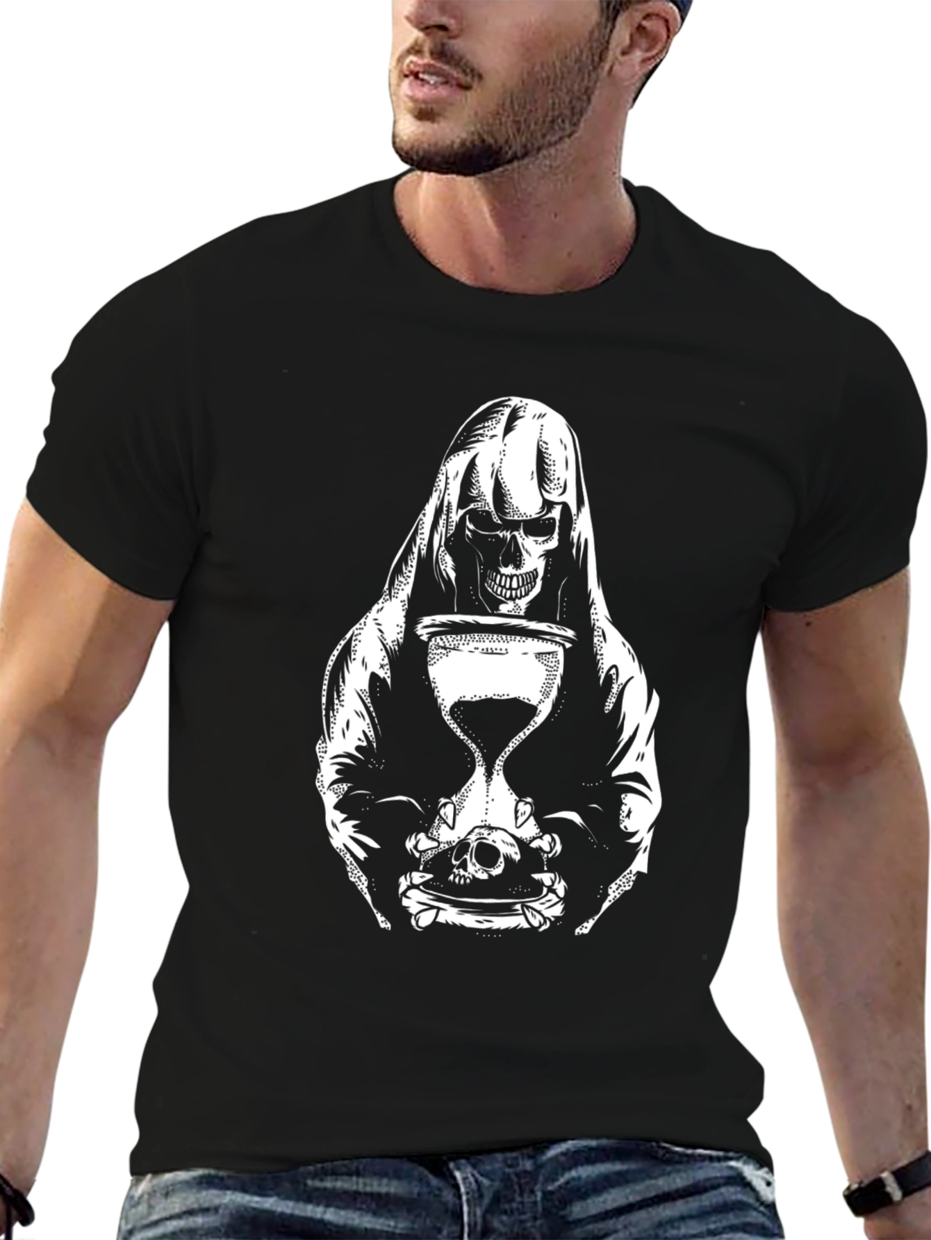 Grim Reaper Hourglass Graphic Tee