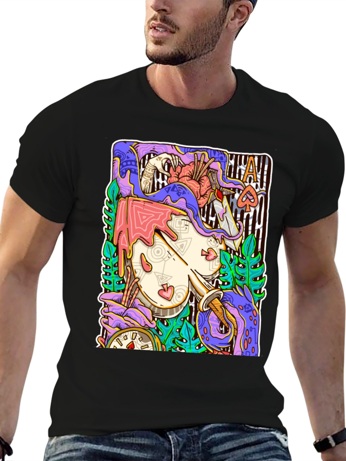 Ace of Spades Art Graphic T-Shirt