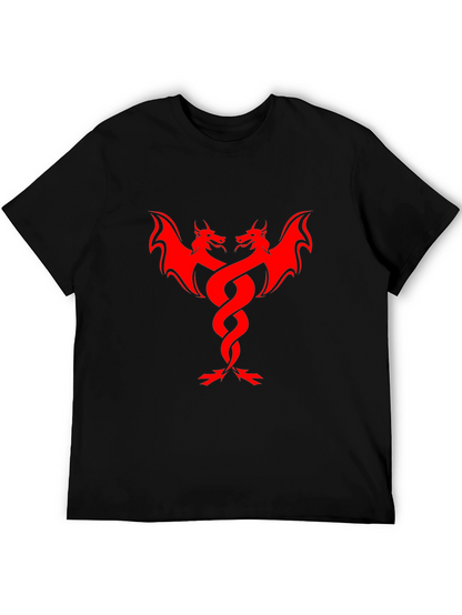 Red Dragon Graphic Black T-Shirt