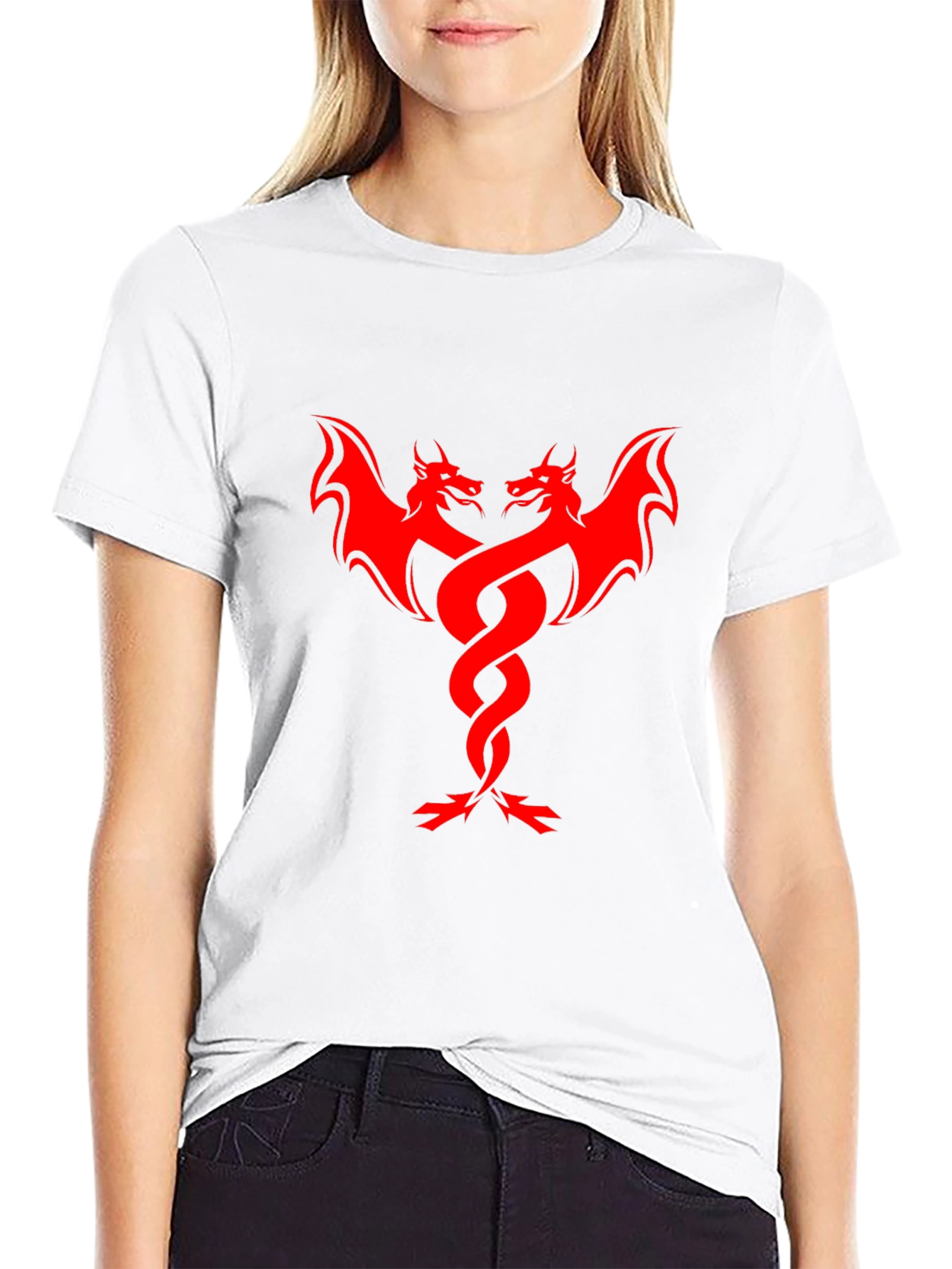 Red Dragon Graphic Black T-Shirt