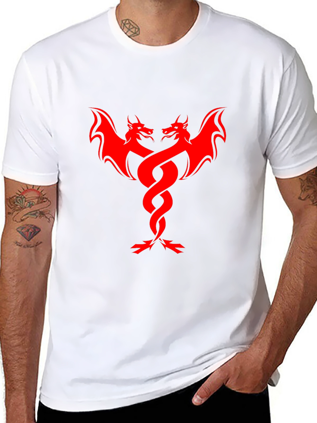 Red Dragon Graphic Black T-Shirt