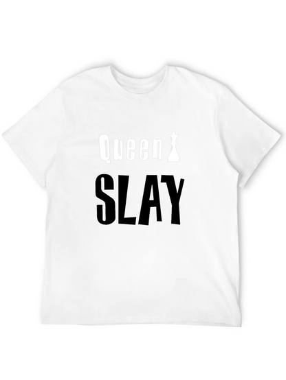 Queen Slay Black Graphic Tee - Chess Queen
