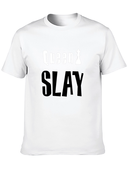Queen Slay Black Graphic Tee - Chess Queen