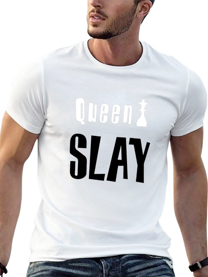 Queen Slay Black Graphic Tee - Chess Queen