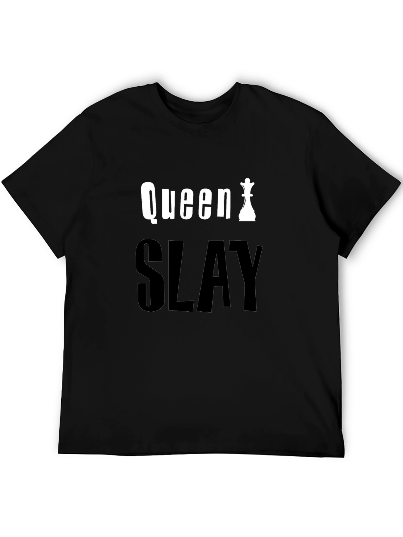 Queen Slay Black Graphic Tee - Chess Queen