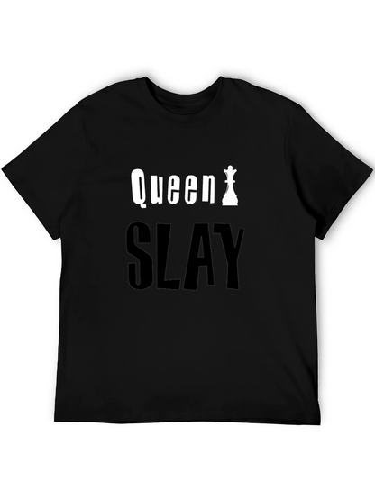 Queen Slay Black Graphic Tee - Chess Queen
