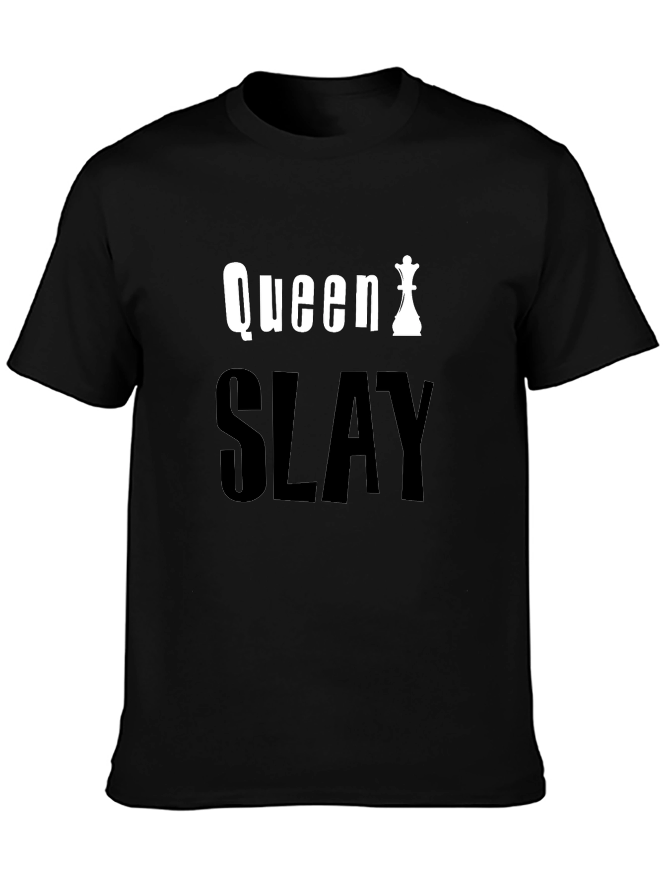 Queen Slay Black Graphic Tee - Chess Queen