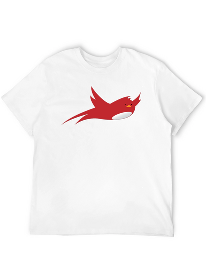 Red Bird Graphic Black T-Shirt