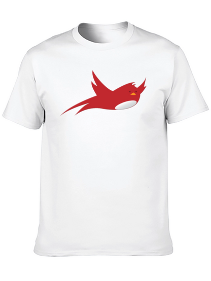 Red Bird Graphic Black T-Shirt