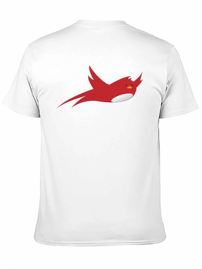 Red Bird Graphic Black T-Shirt