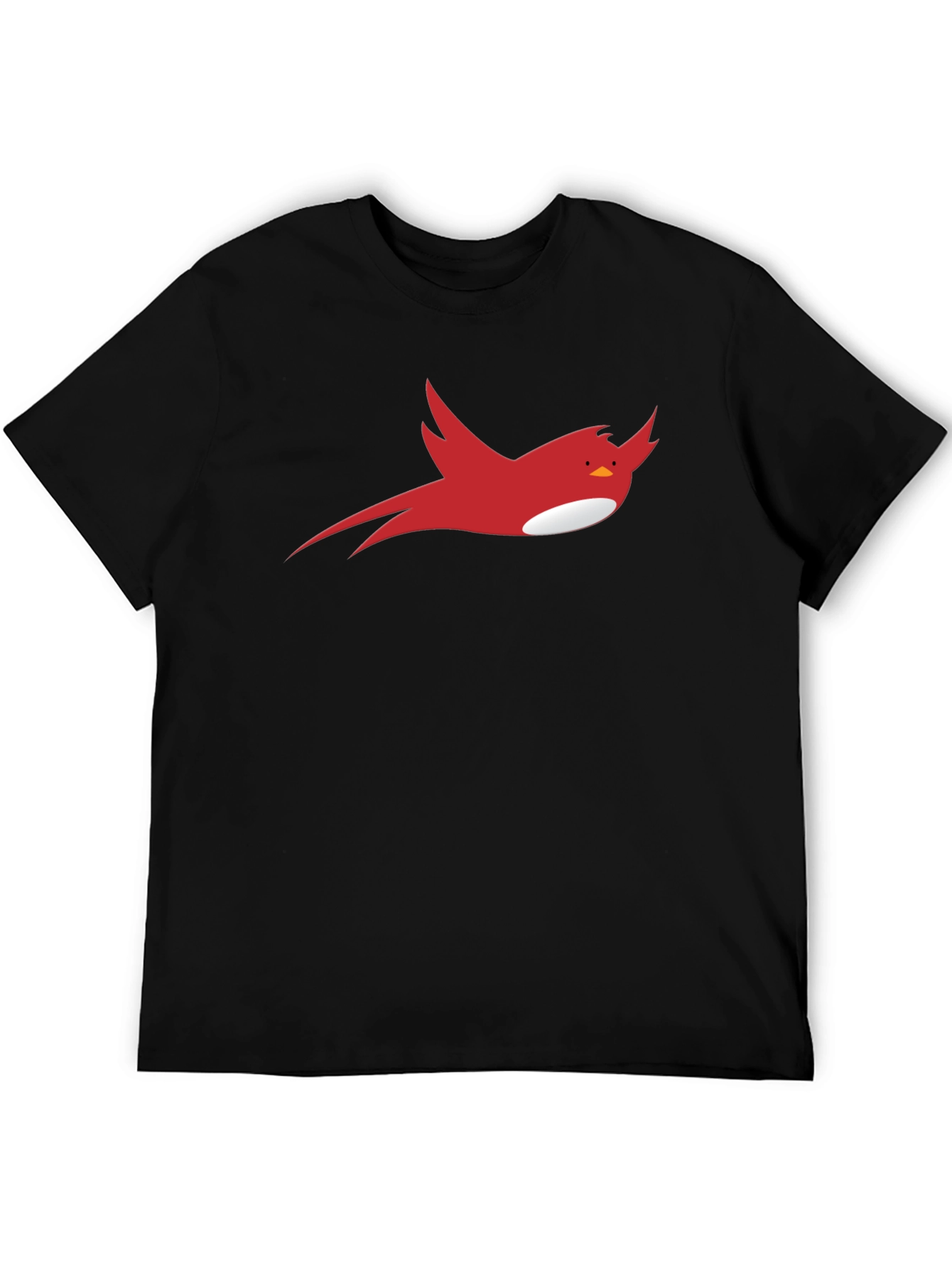 Red Bird Graphic Black T-Shirt