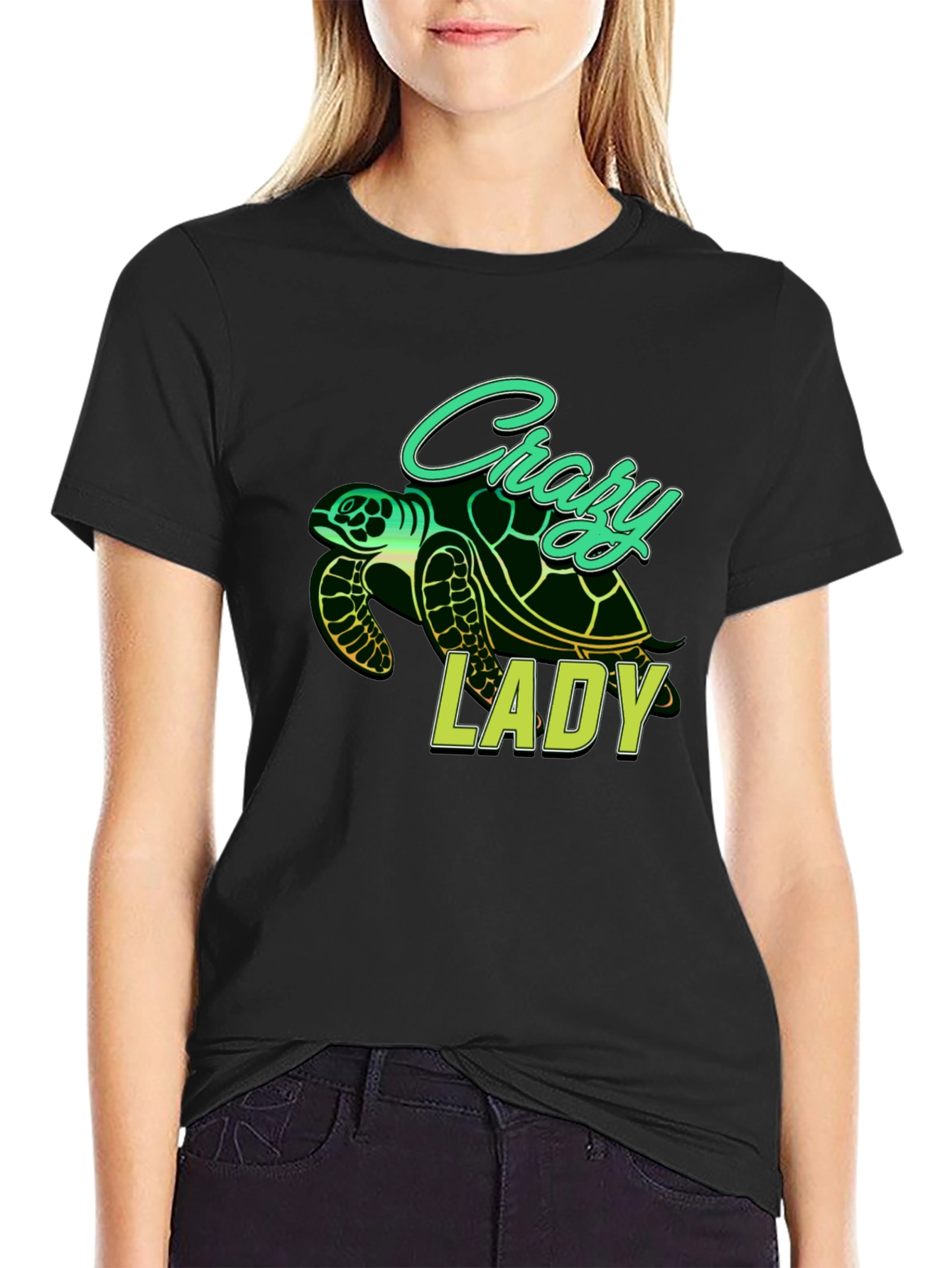 Crazy Lady Turtle T-Shirt