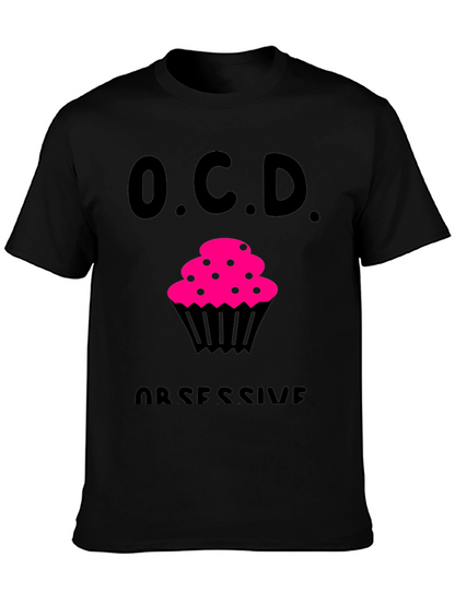 OCD Obsessive Cupcake Disorder Black T-Shirt