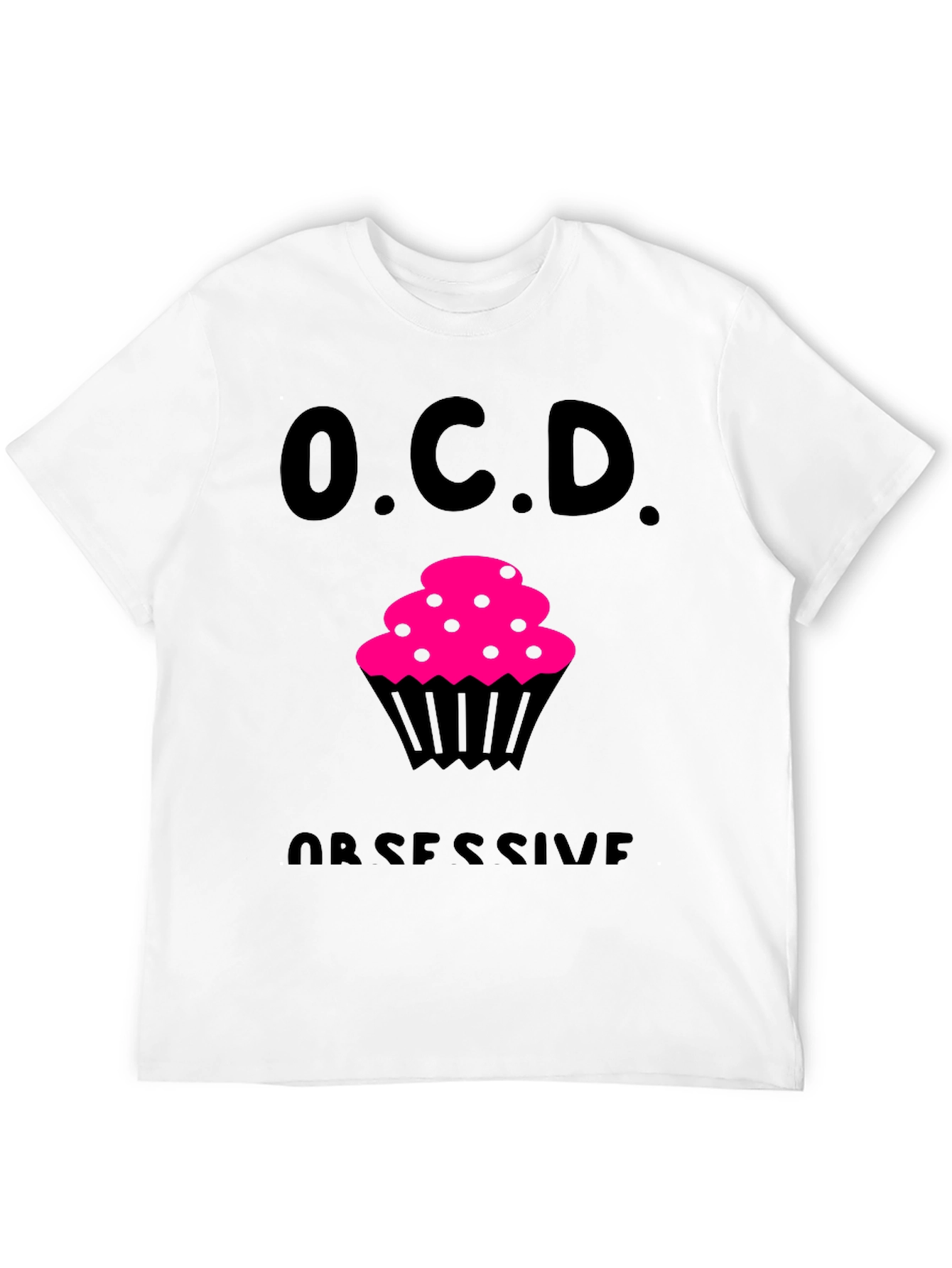 OCD Obsessive Cupcake Disorder Black T-Shirt