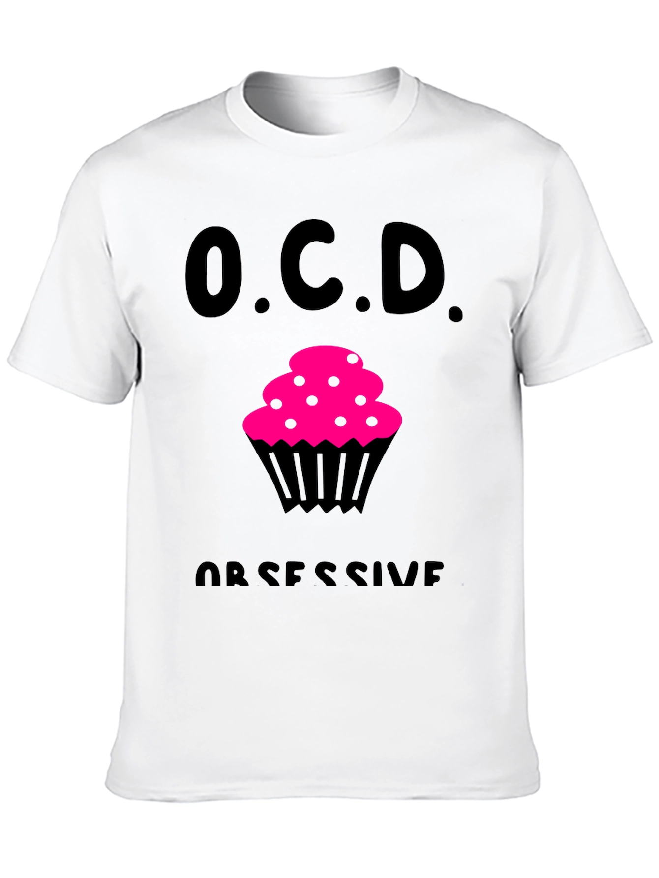 OCD Obsessive Cupcake Disorder Black T-Shirt