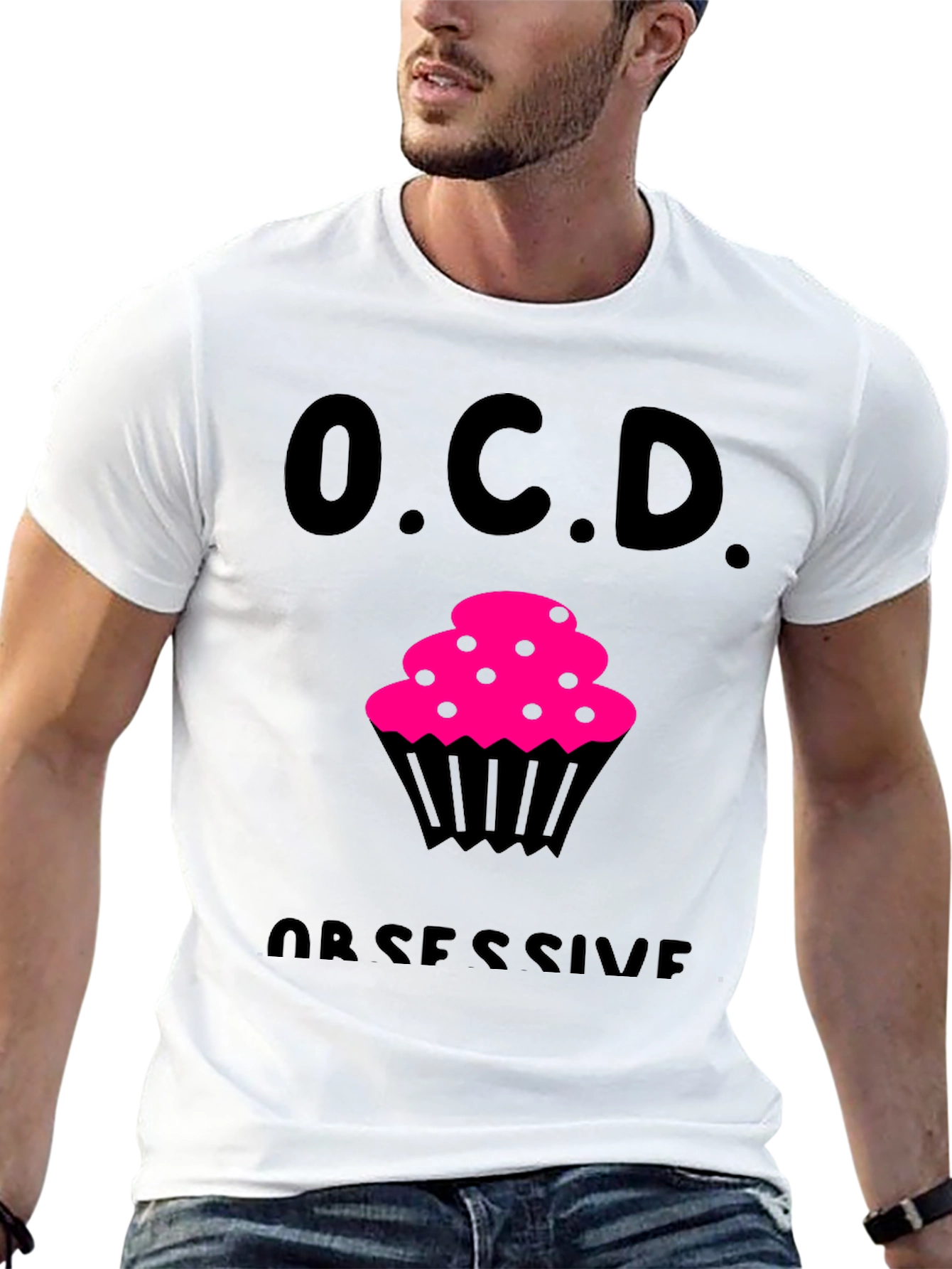OCD Obsessive Cupcake Disorder Black T-Shirt