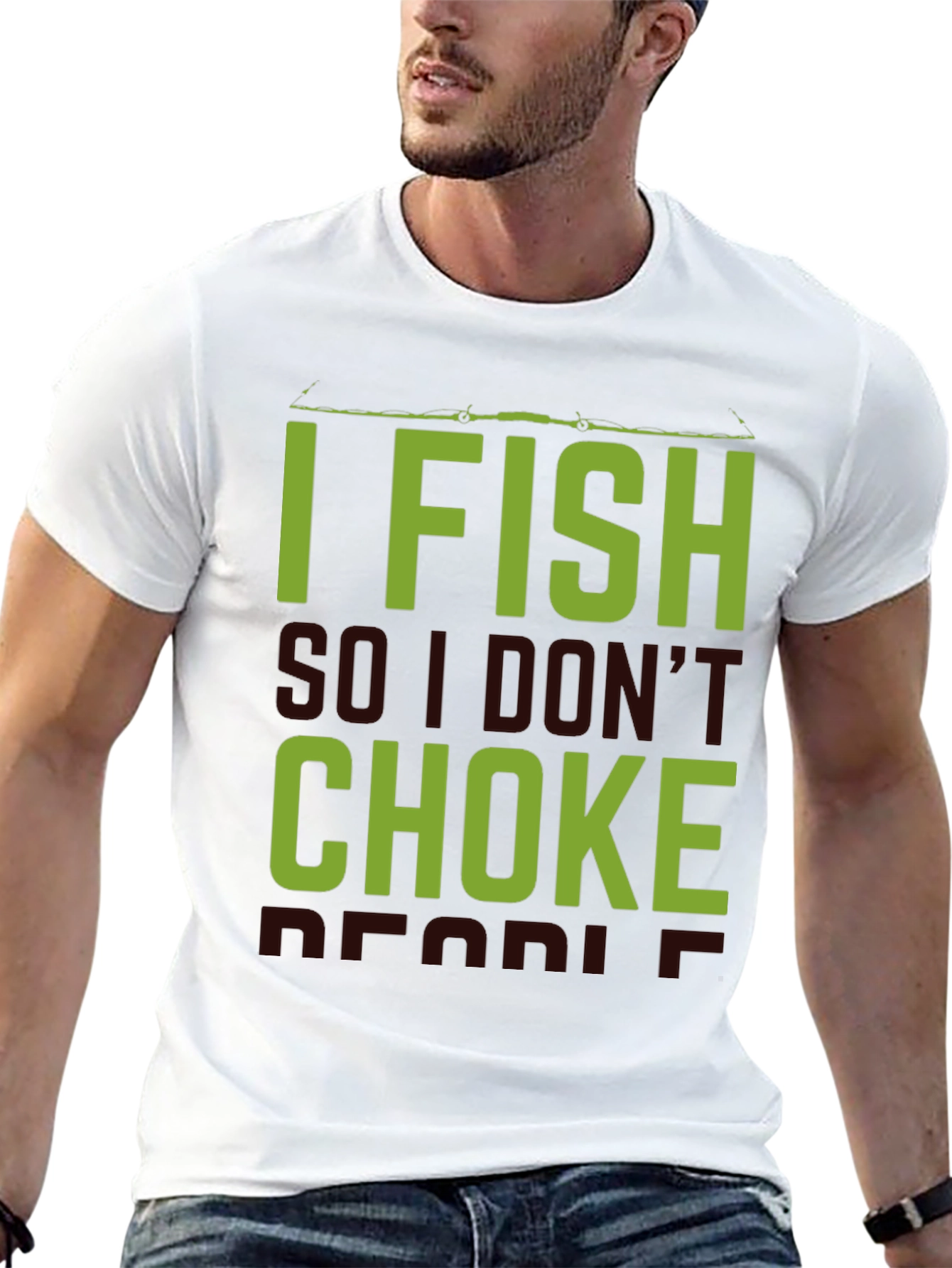 I Fish So I Dont Choke People Black T-Shirt