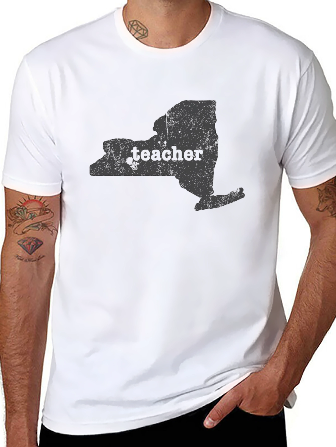 New York Teacher Graphic Tee - Black