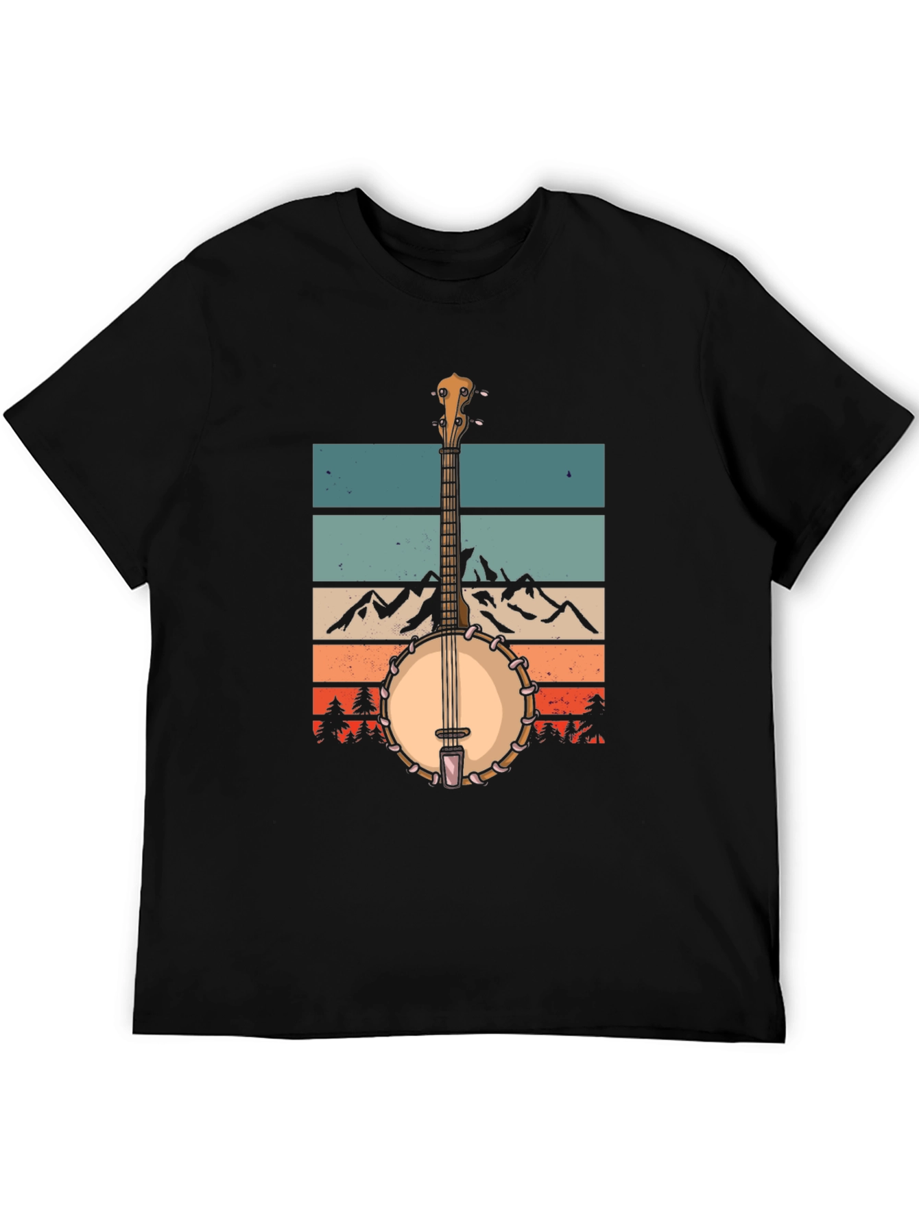 Banjo Mountainscape Graphic Tee - Retro Style