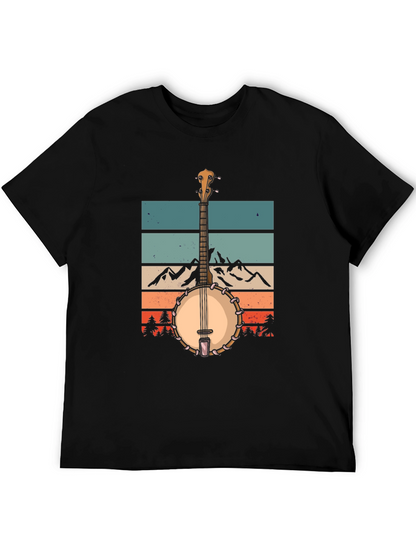 Banjo Mountainscape Graphic Tee - Retro Style