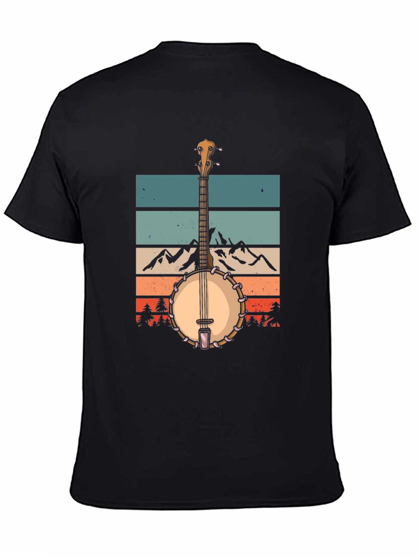 Banjo Mountainscape Graphic Tee - Retro Style