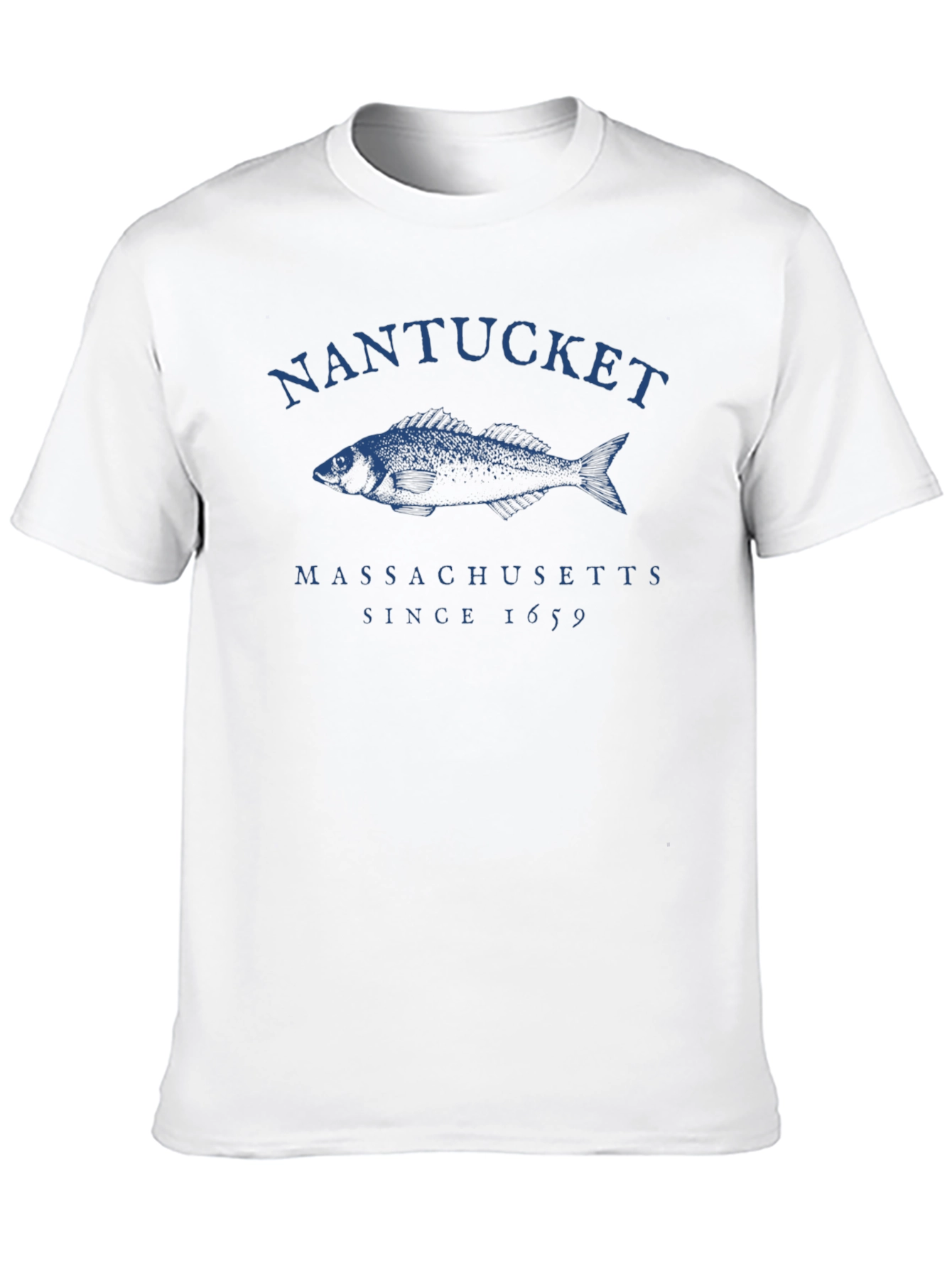 Nantucket Massachusetts Fish Graphic T-Shirt