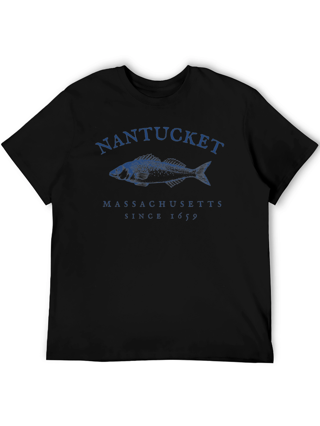 Nantucket Massachusetts Fish Graphic T-Shirt