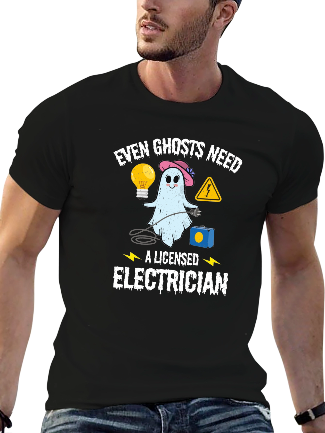 Even Ghosts Need a Licensed Electrician T-Shirt