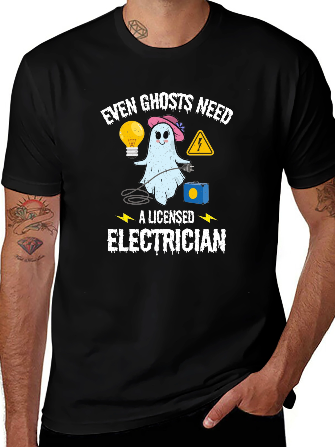 Even Ghosts Need a Licensed Electrician T-Shirt