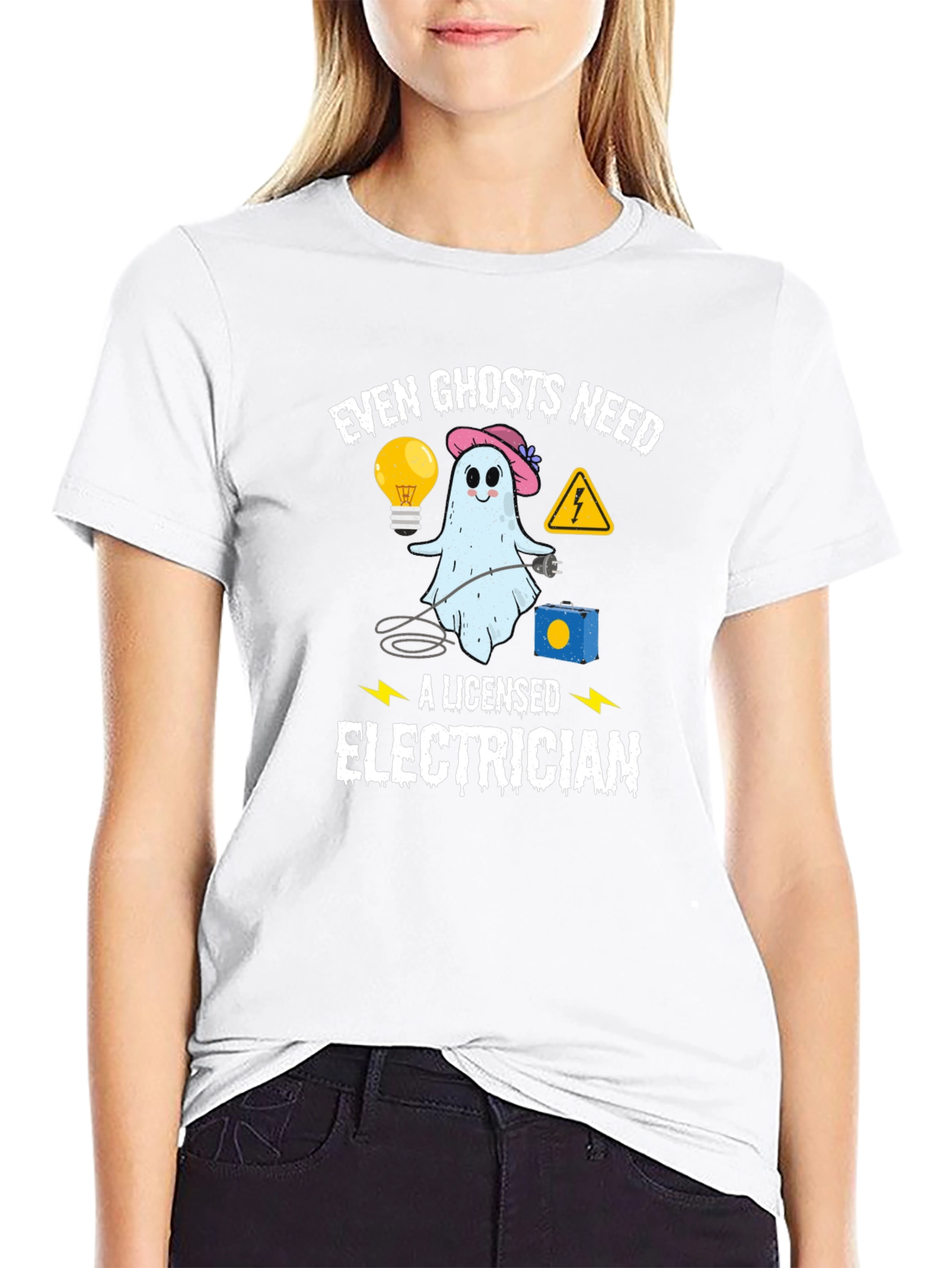 Even Ghosts Need a Licensed Electrician T-Shirt