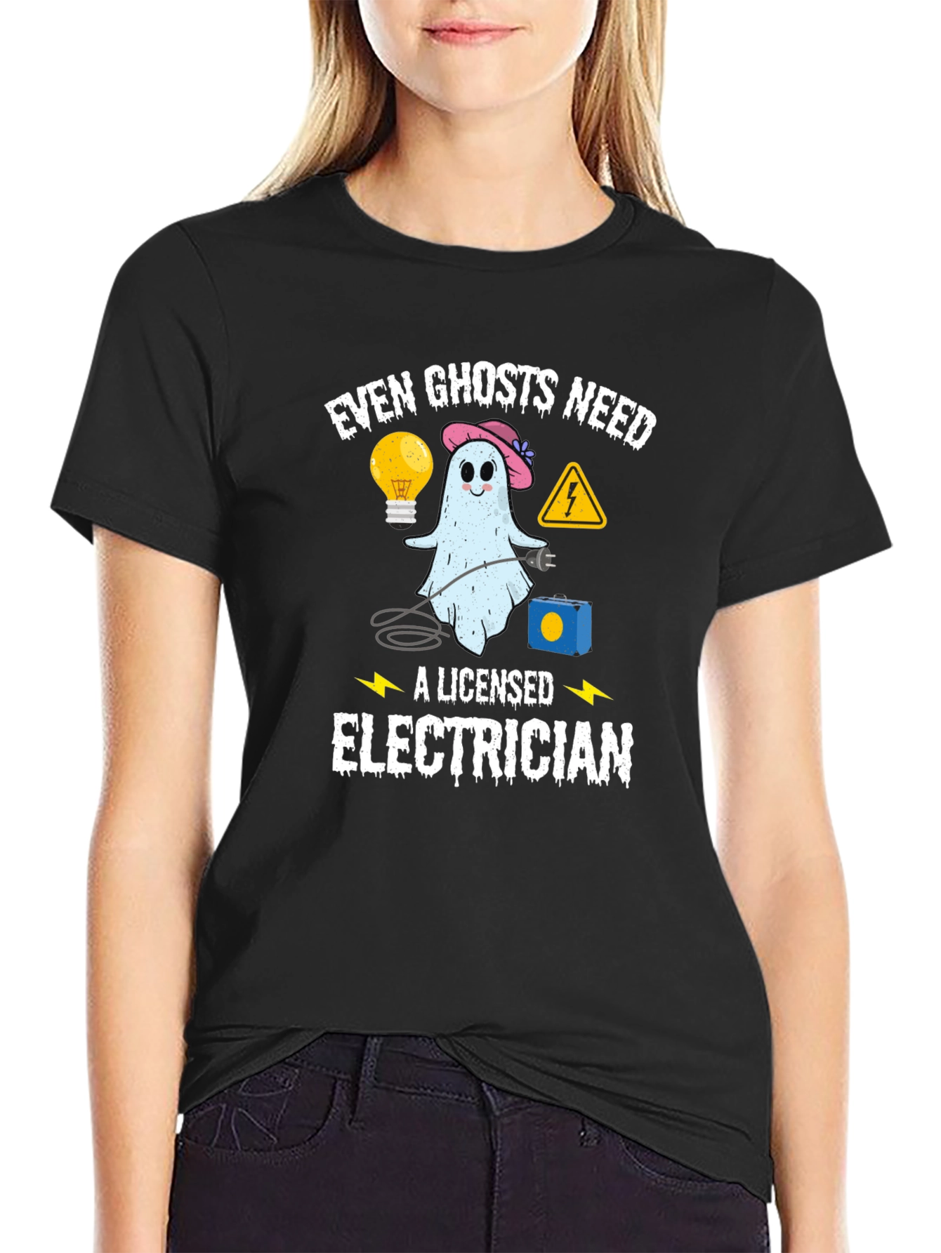 Even Ghosts Need a Licensed Electrician T-Shirt