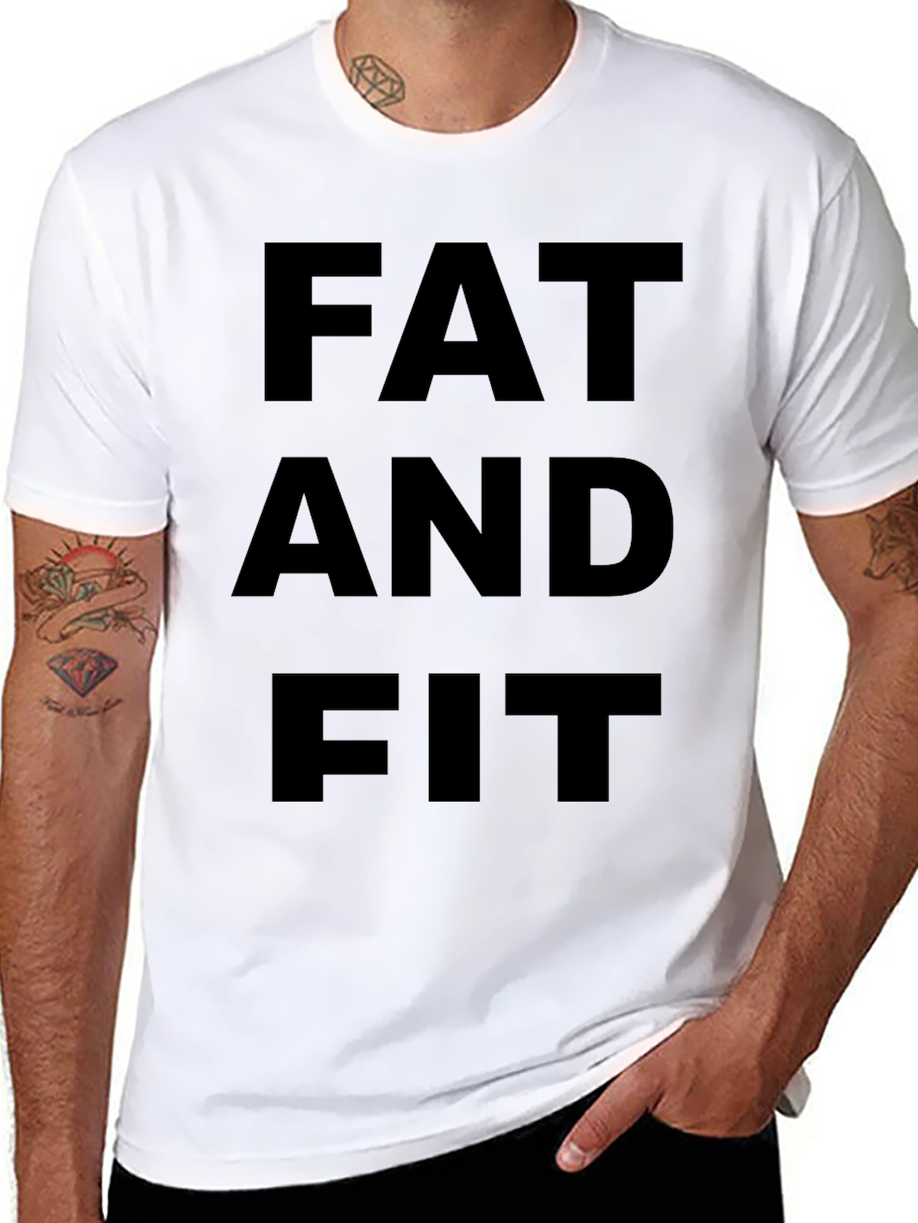 Fat and Fit Black T-Shirt