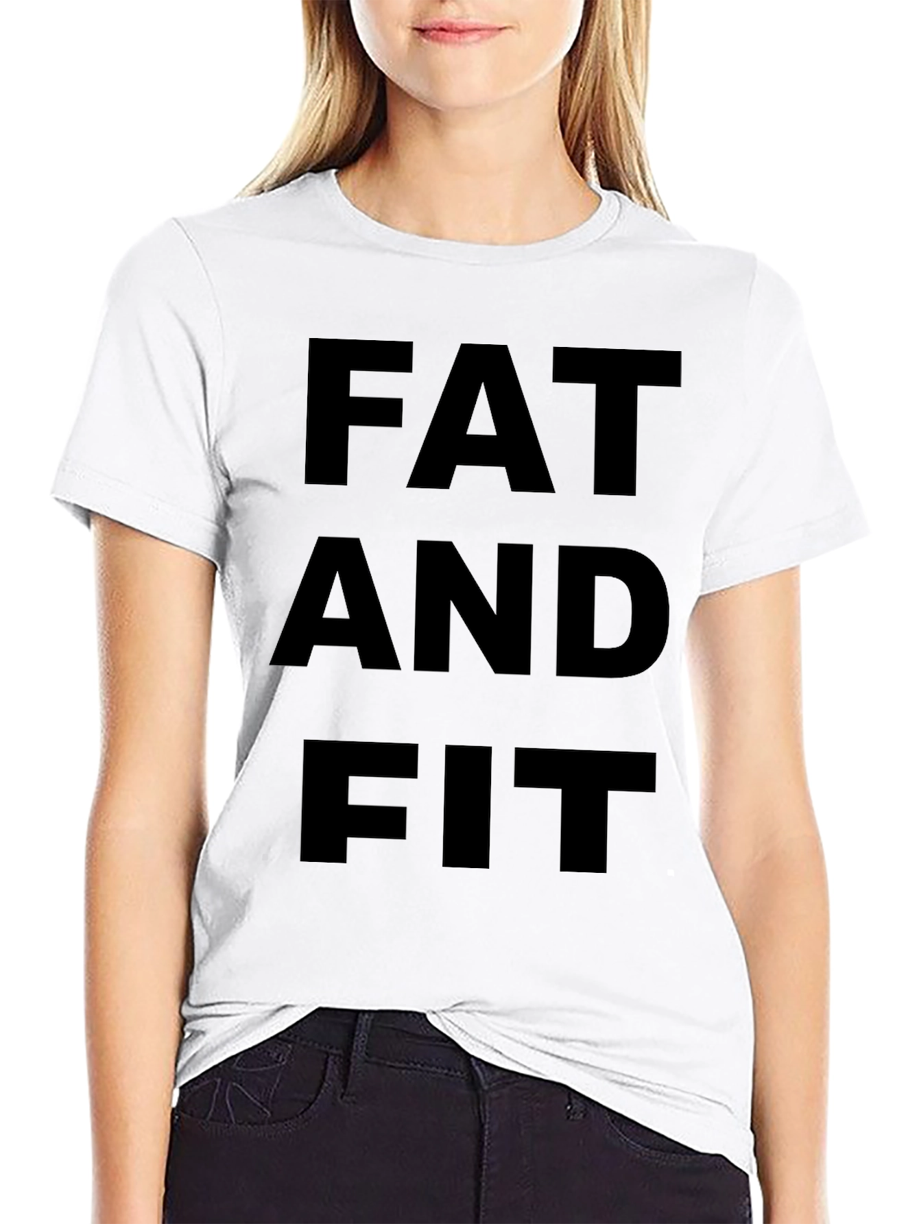 Fat and Fit Black T-Shirt