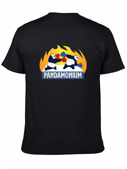 Pandamonium Boxing T-Shirt - Black Graphic Tee