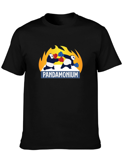 Pandamonium Boxing T-Shirt - Black Graphic Tee