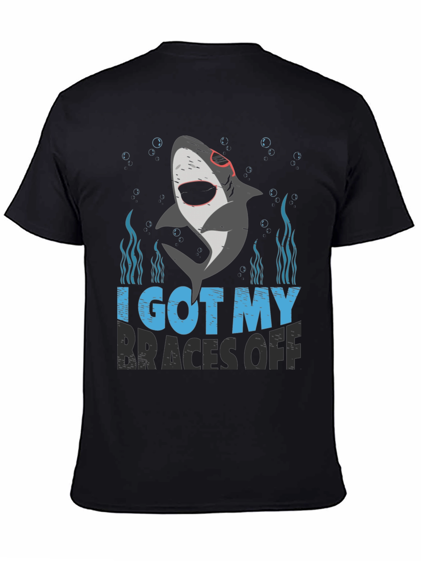Shark Braces Off Graphic Tee - Black